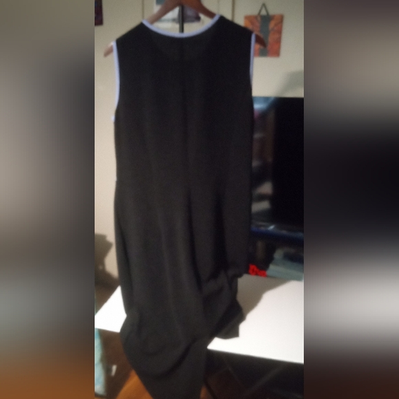 R&M Richards Elegant Black and Light Blue Midi Dress - Picture 2 of 3